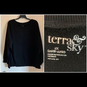 Black crew neck sweater